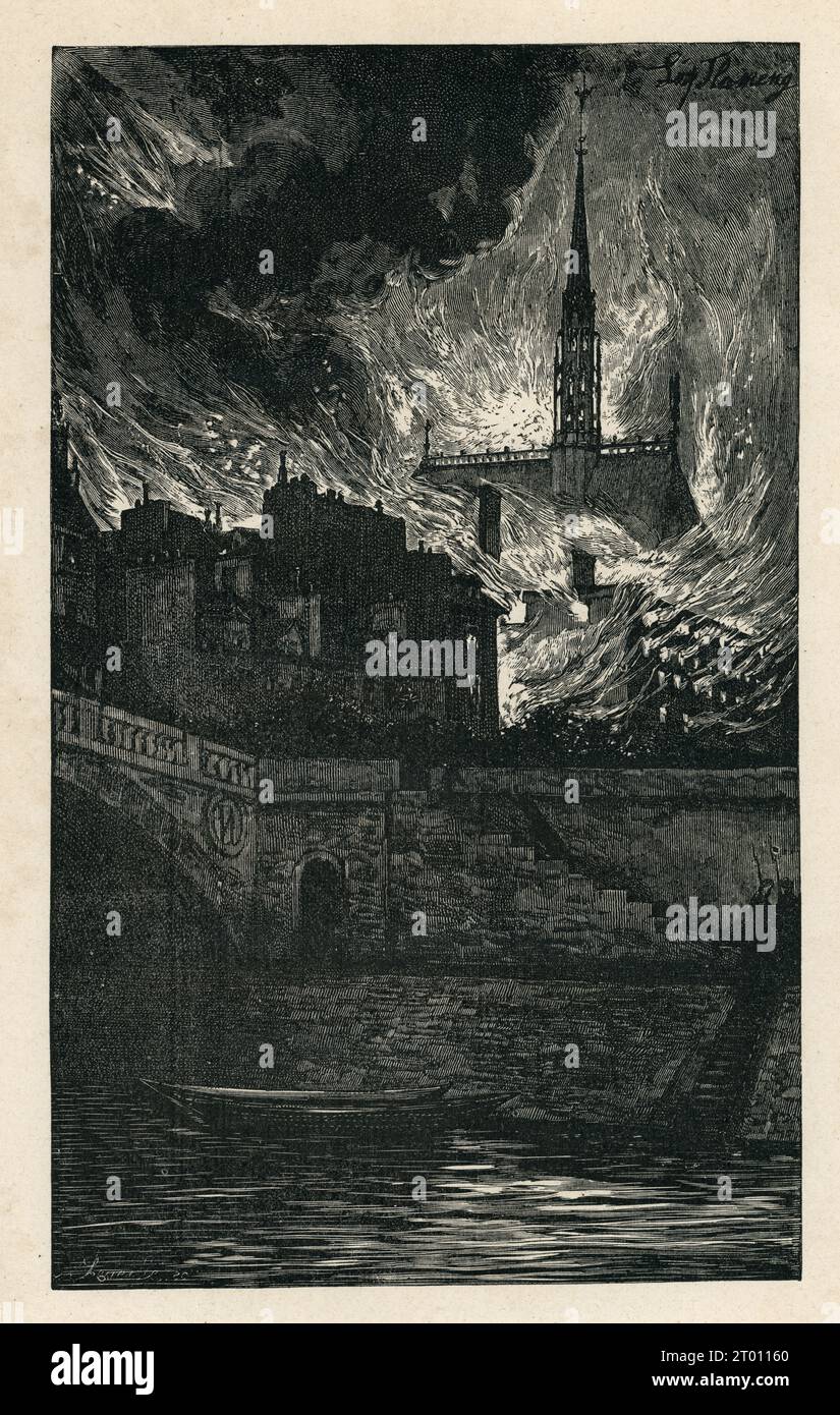 MAY 1871. III/ Paris on fire. "Night assault". Illustrator Léopold