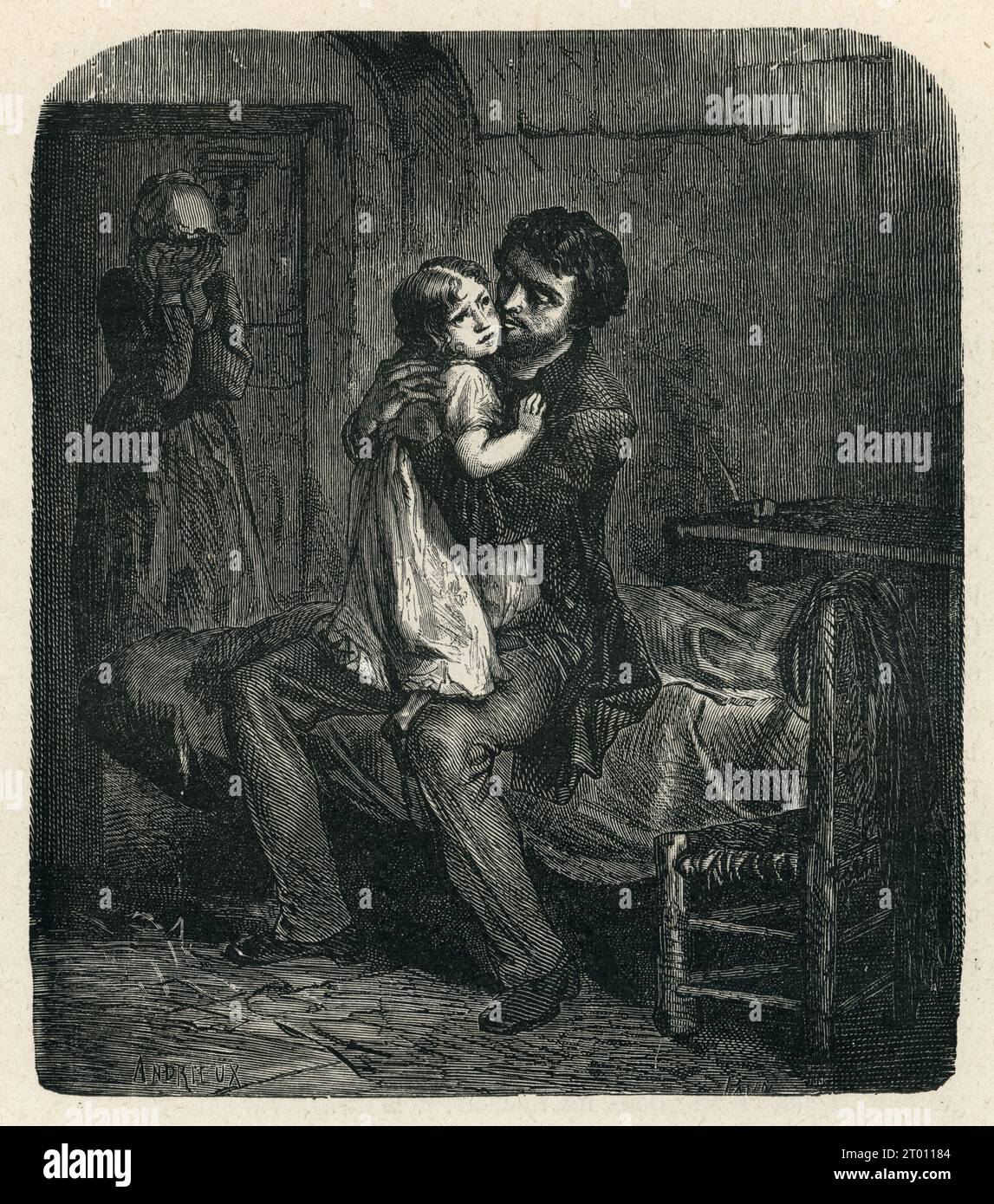 Chapter XLIII. The little girl. Illustrator: Andrieux. Illustration ...