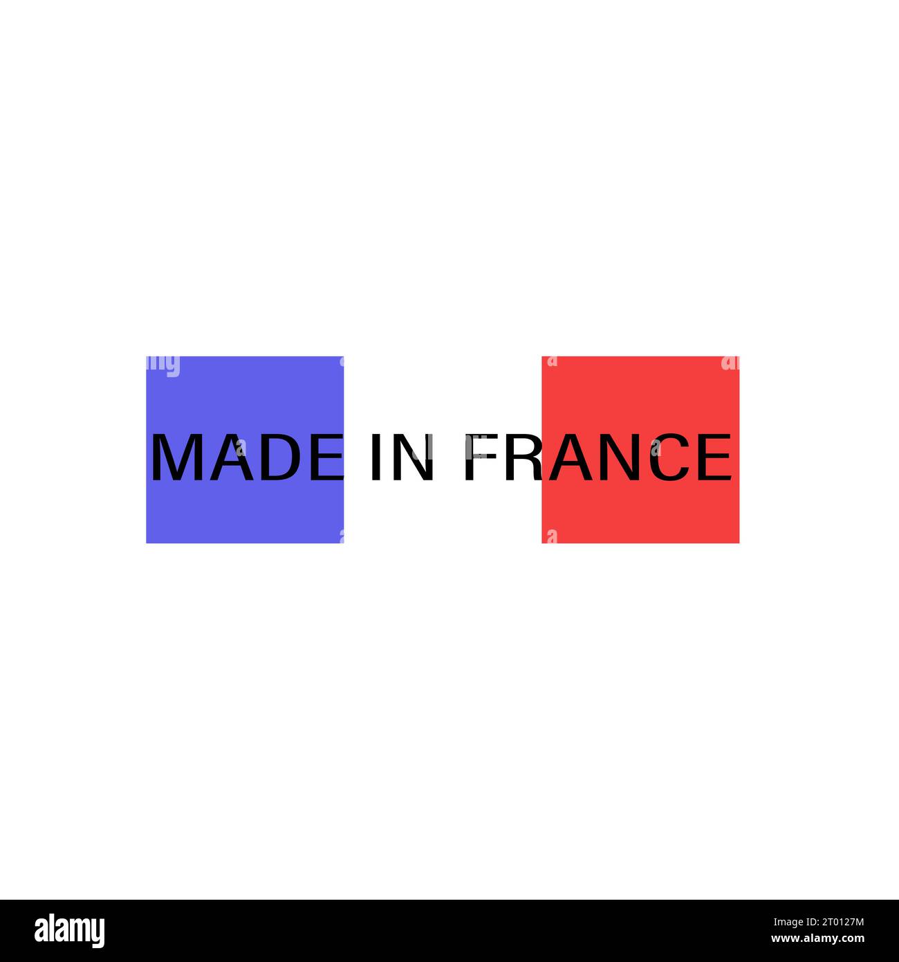 France flag icon. French national emblem in origami style. Vector illustration. Stock Vector