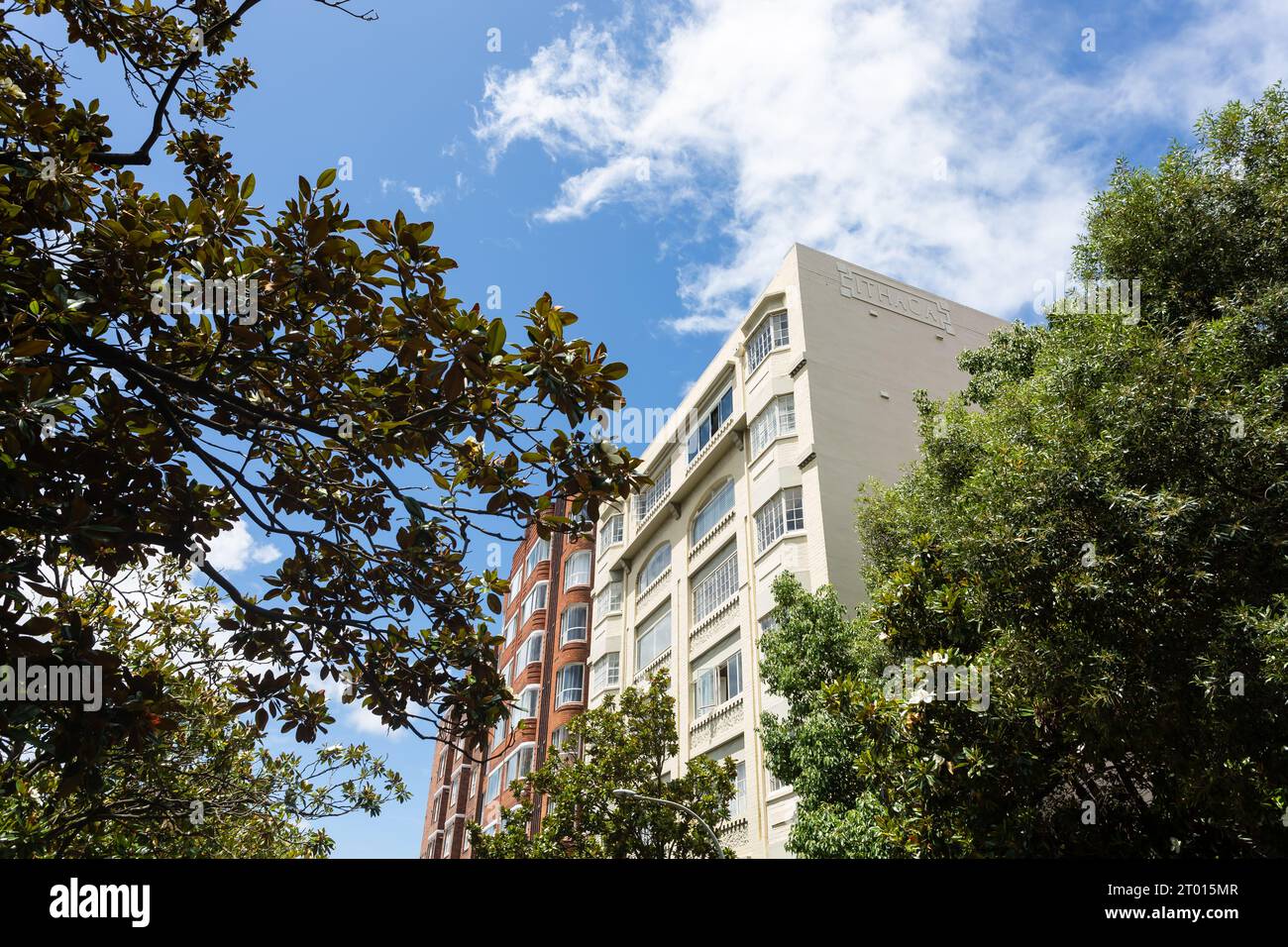 Itchaca, Art Deco Apartments and Residential Buildings, Elizabeth Bay, Sydney, Australia. Stock Photo
