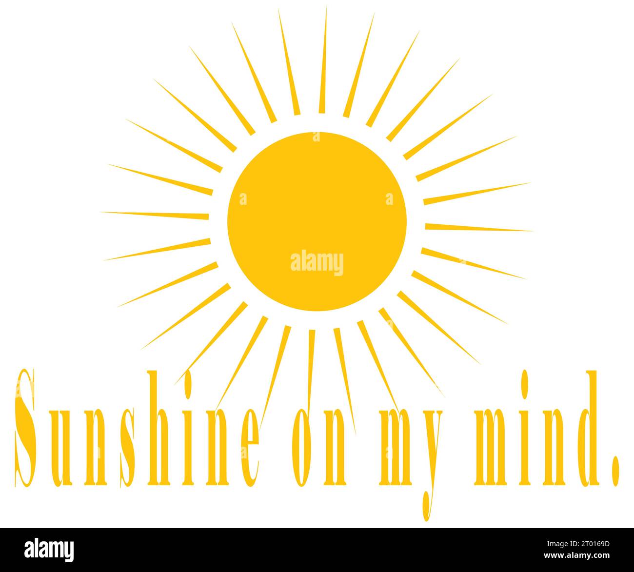 A Sunshine on my mind Stock Vector