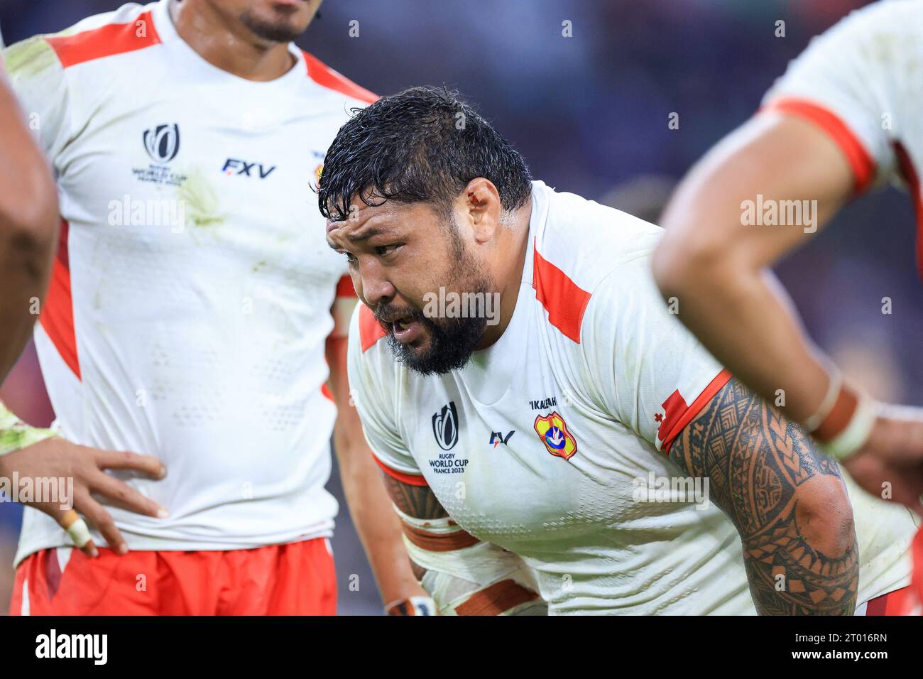Marseille, France. 01st Oct, 2023. Ben Tameifuna #3 of Tonga during the ...
