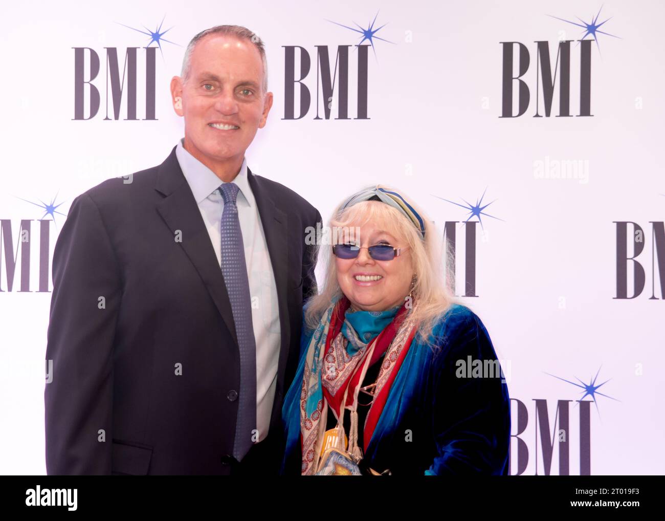 London, United Kingdom. 2nd October 2023. Robin Gibb's widow collects a BMI Award for Staying Alive. Cristina Massei/Alamy Live News Stock Photo