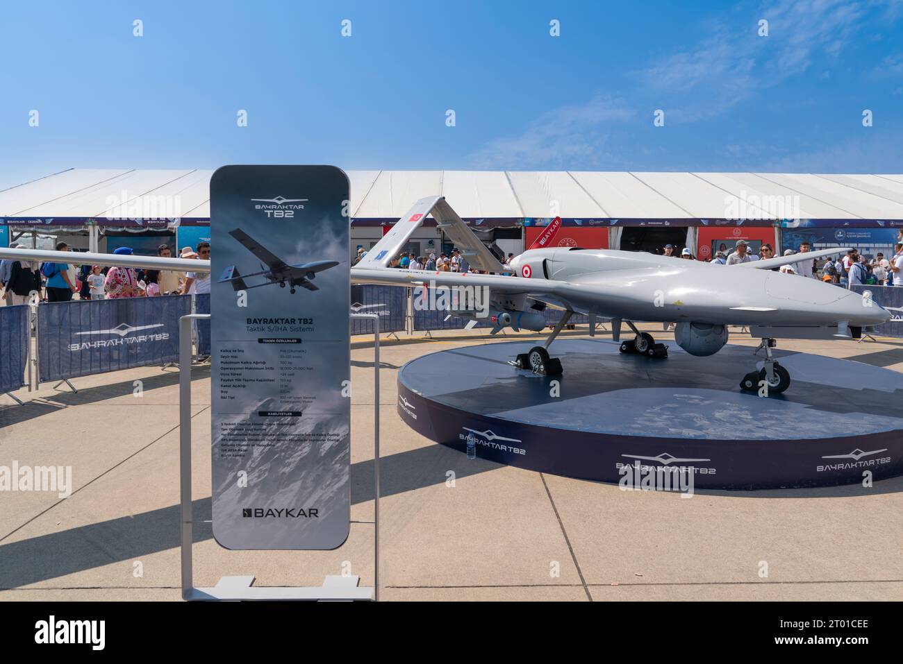 Ankara, Turkey - September 2, 2023: The Bayraktar TB2 is a medium ...