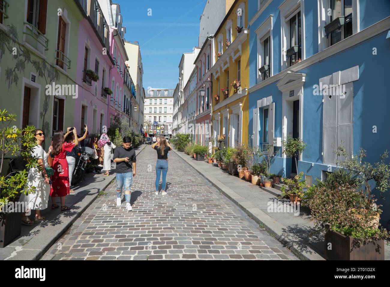 RUE CREMIEUX , A SOCIAL MEDIA OBSESSION IN PARIS Stock Photo
