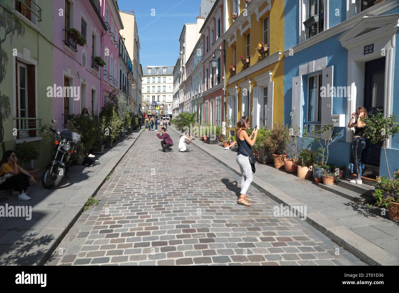 RUE CREMIEUX , A SOCIAL MEDIA OBSESSION IN PARIS Stock Photo