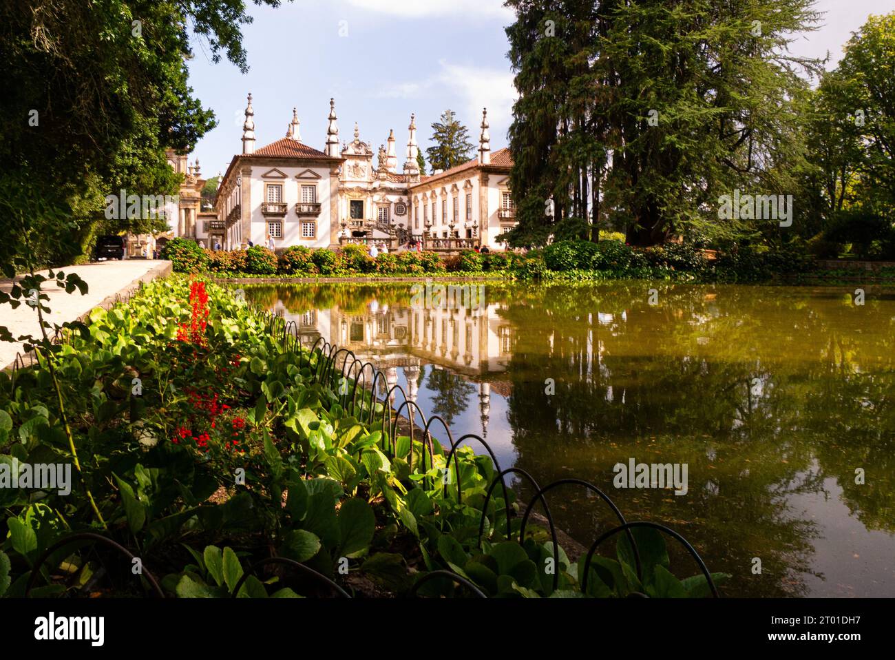 Casa de Mateus Vila Real Portugal EU glorious example of 18th-century baroque architecture with wonderful formal gardens featured on Mateus Rose Wine Stock Photo