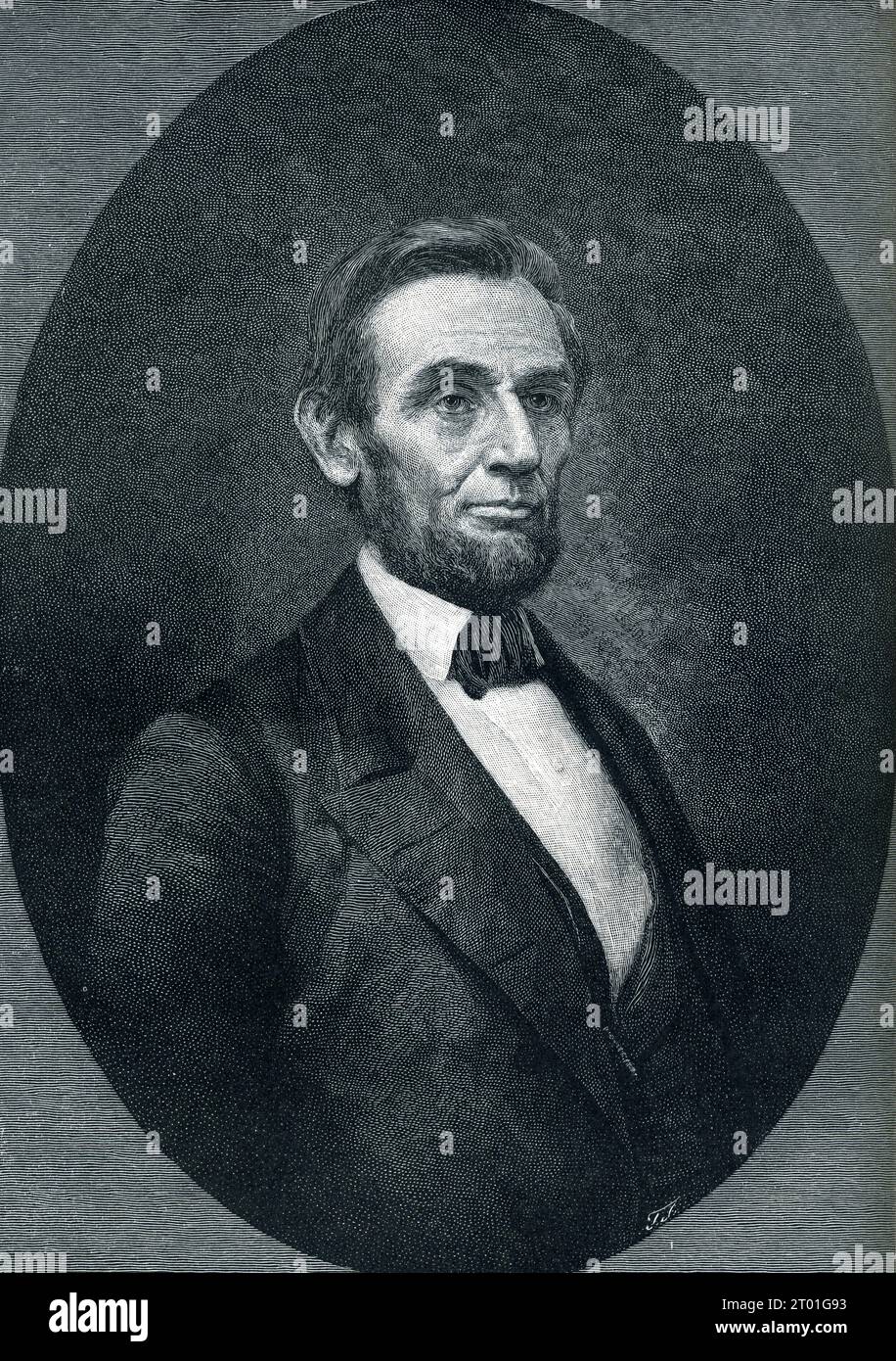 Abraham Lincoln Portrait of 16th US President Stock Photo
