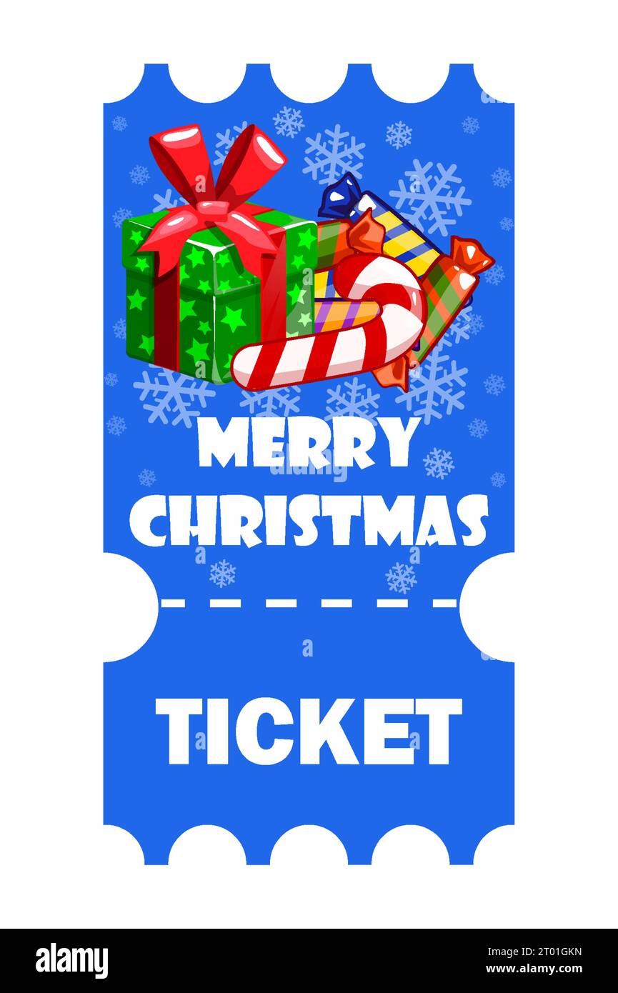 Christmas Ticket isolated. Merry Christmas Stock Vector Image &amp; Art - Alamy