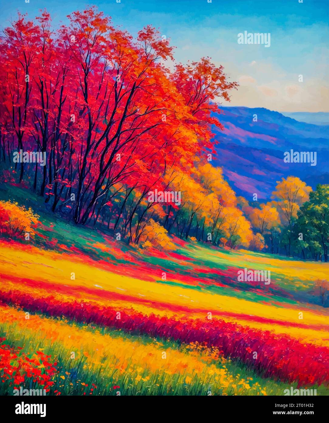 "Highresolution of painting entitled The Beauty of Nature. The artwork