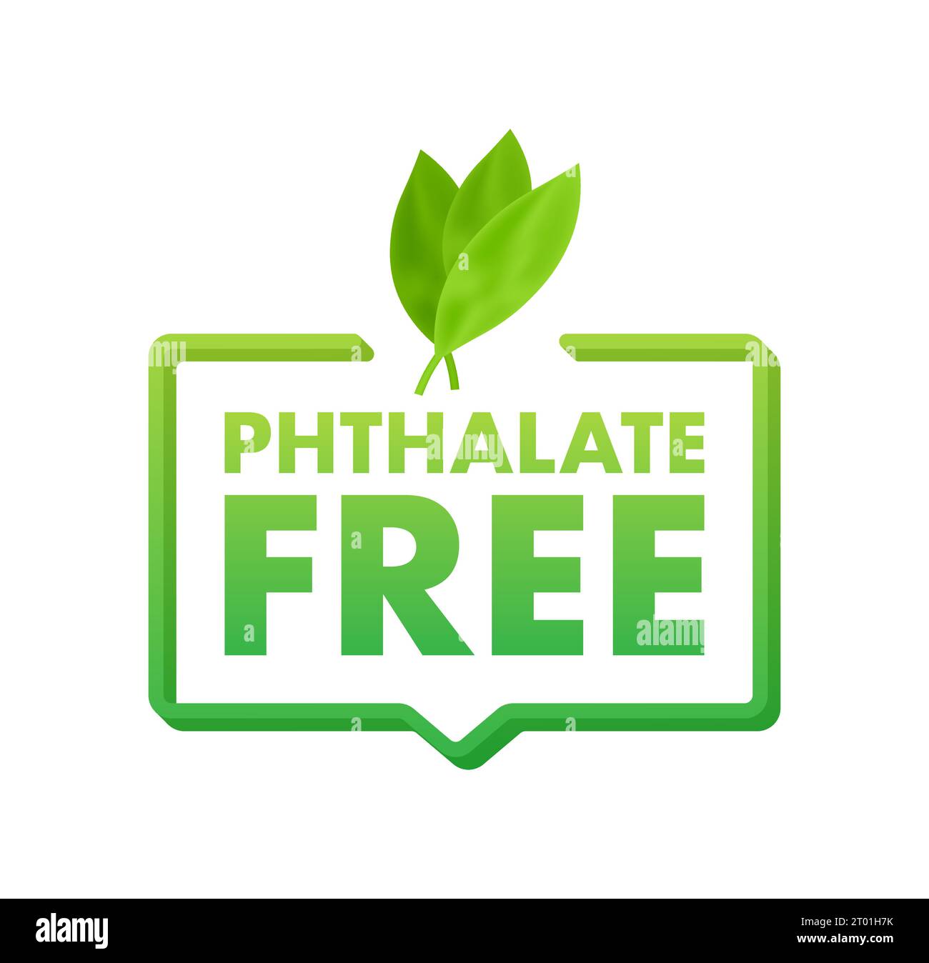 Phthalate free sign label Product with no phthalate added icon