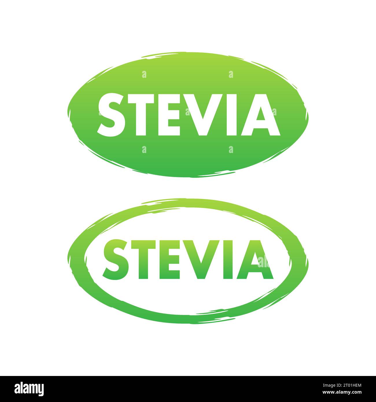 Stevia label. Sugar substitute. 100 natural stevia. Eco, organic and