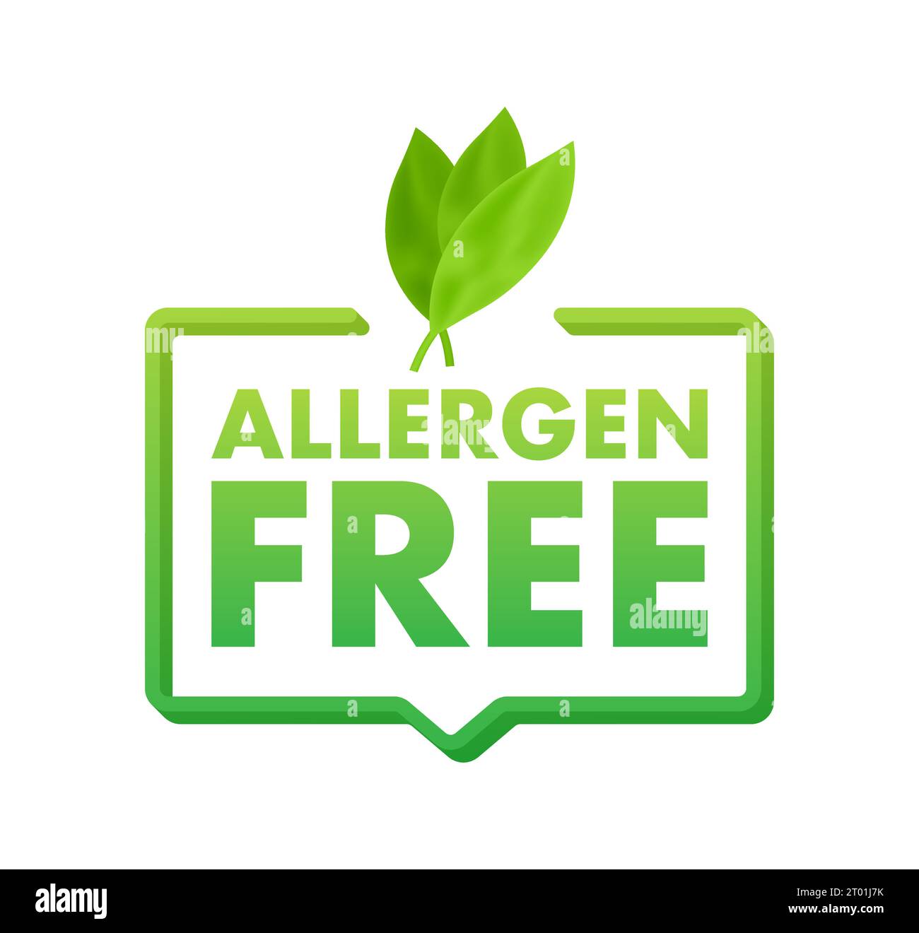 Allergen Free stamp. Nonallergenic products round ribbon label. Vector