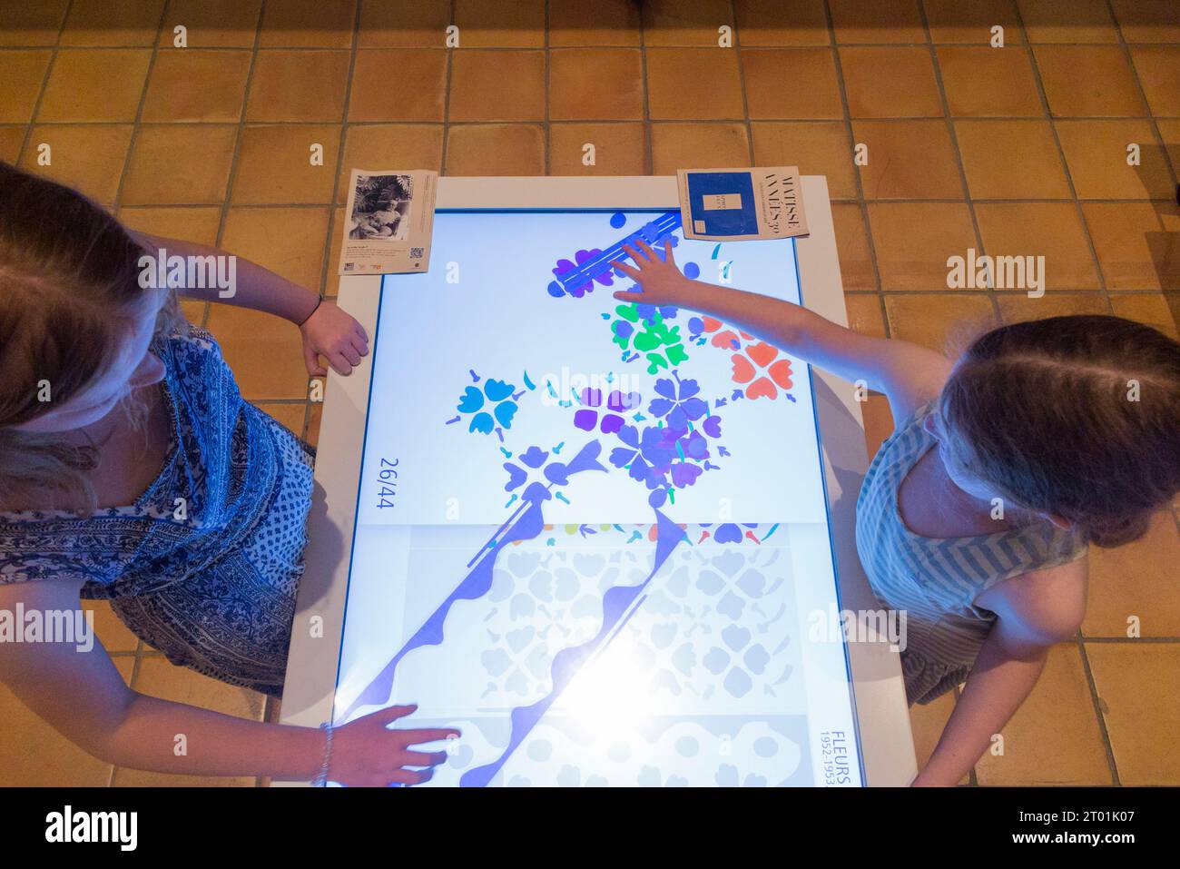 Children / kids screen activity in interior reception vestibule of the ...