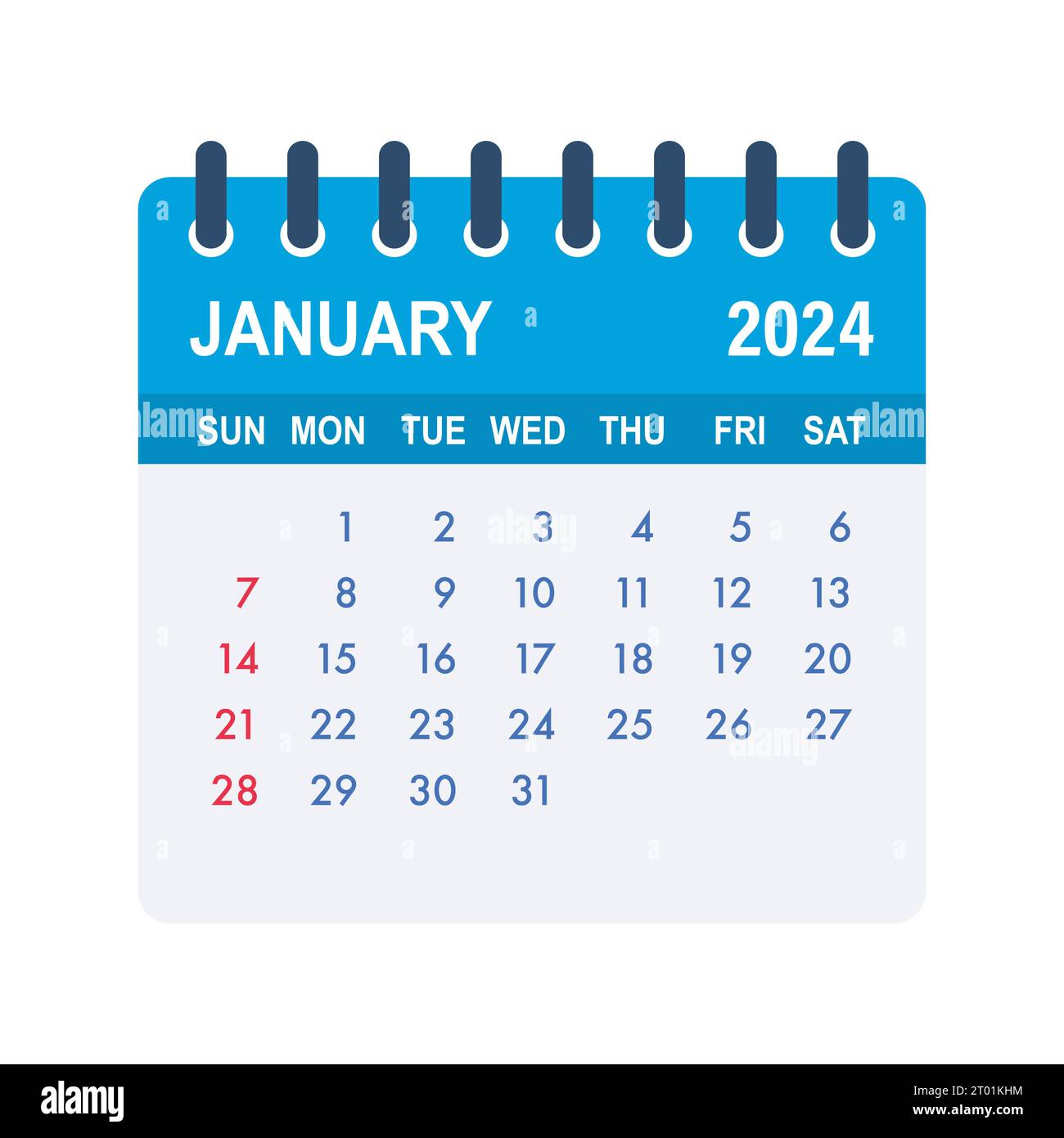 February 2025 Calendar Leaf. Calendar 2025 in flat style. Vector stock