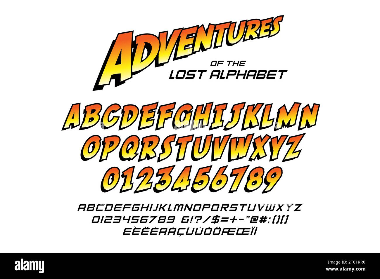 Adventurers have their own mythical alphabets Stock Vector