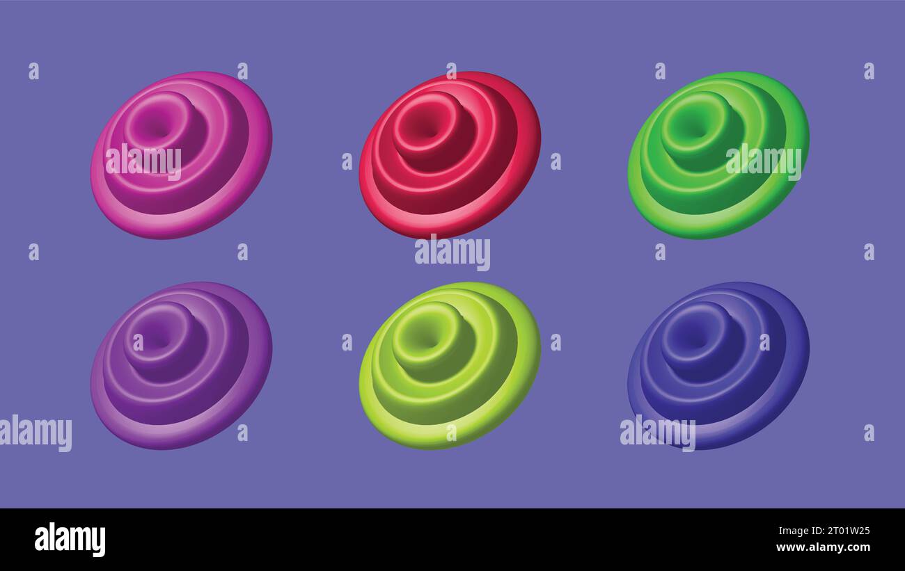 new realistic 3d custom shape design vector template Stock Vector