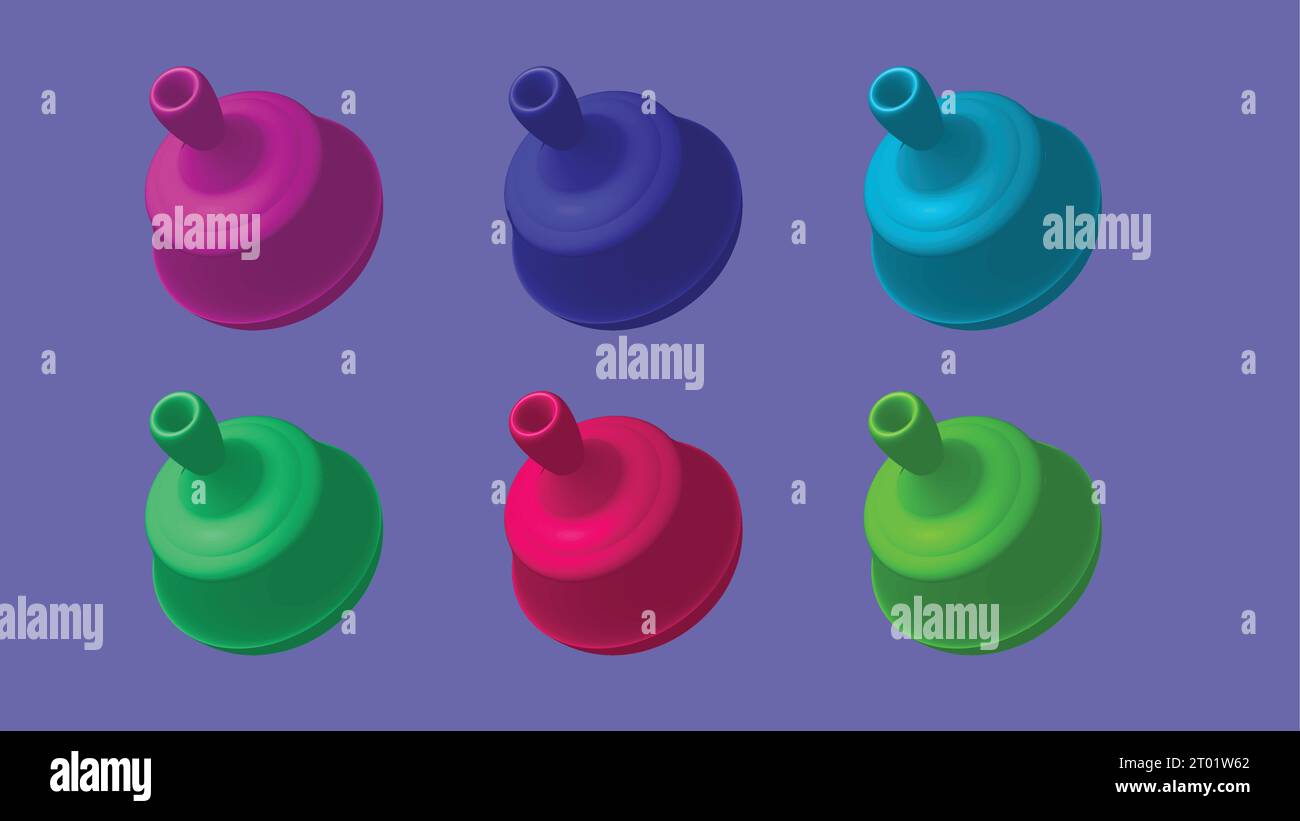 a group of set new realistic 3d custom shape design vector template Stock Vector