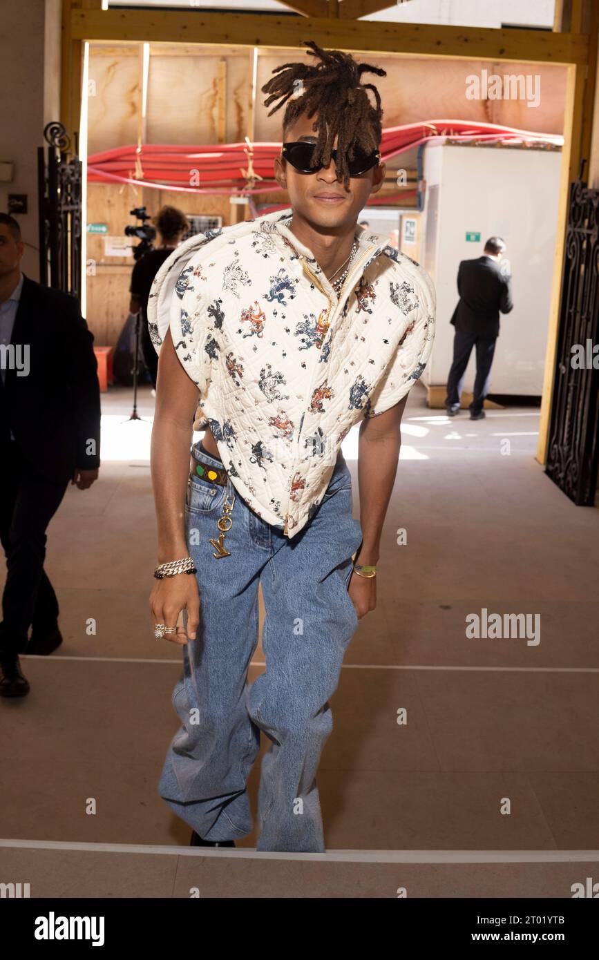 Jaden Smith arrives for the Louis Vuitton ready-to-wear Spring/Summer 2023  fashion collection presented Tuesday, Oct. 4, 2022 in Paris. (Photo by  Vianney Le Caer/Invision/AP Stock Photo - Alamy