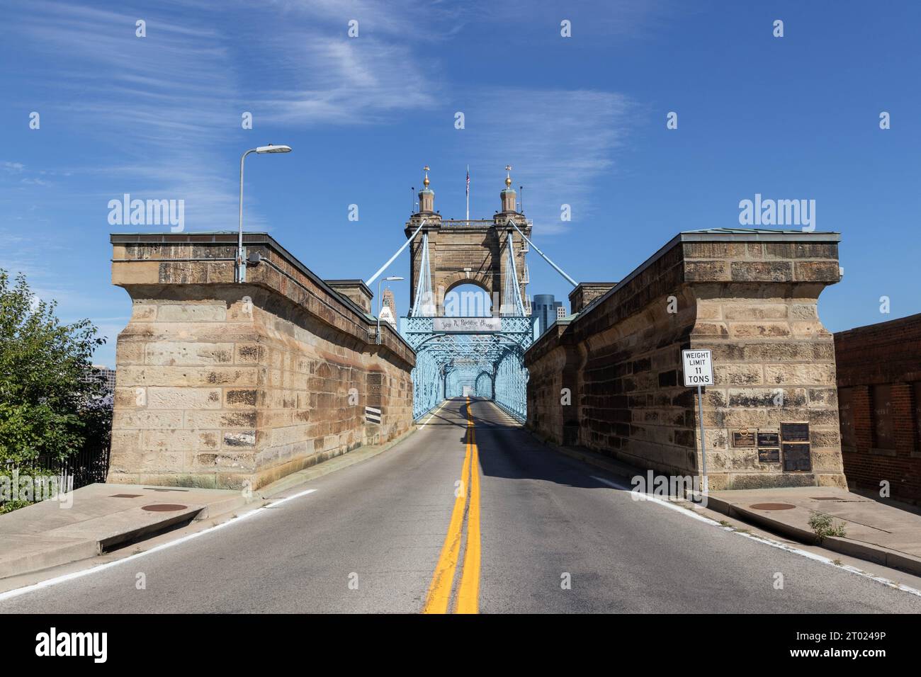 Covington September 24, 2023 Roebling Suspension Bridge. The