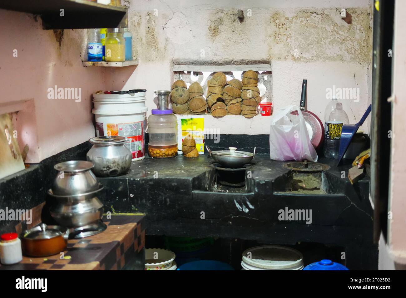 Kitchen utensils used in houses in kerala Stock Photo Alamy