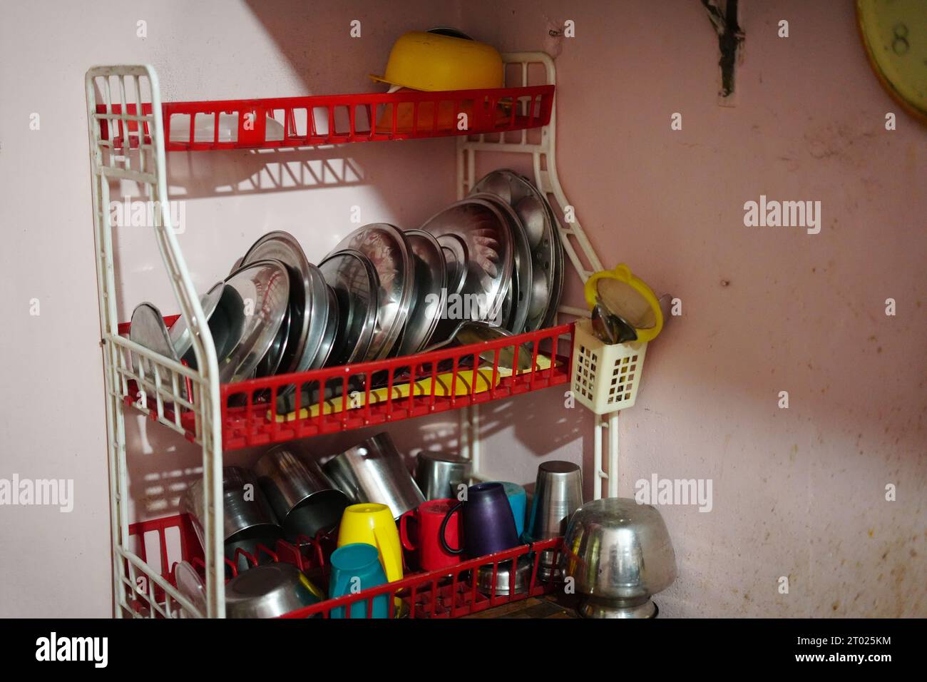 Kitchen utensils used in houses in kerala Stock Photo