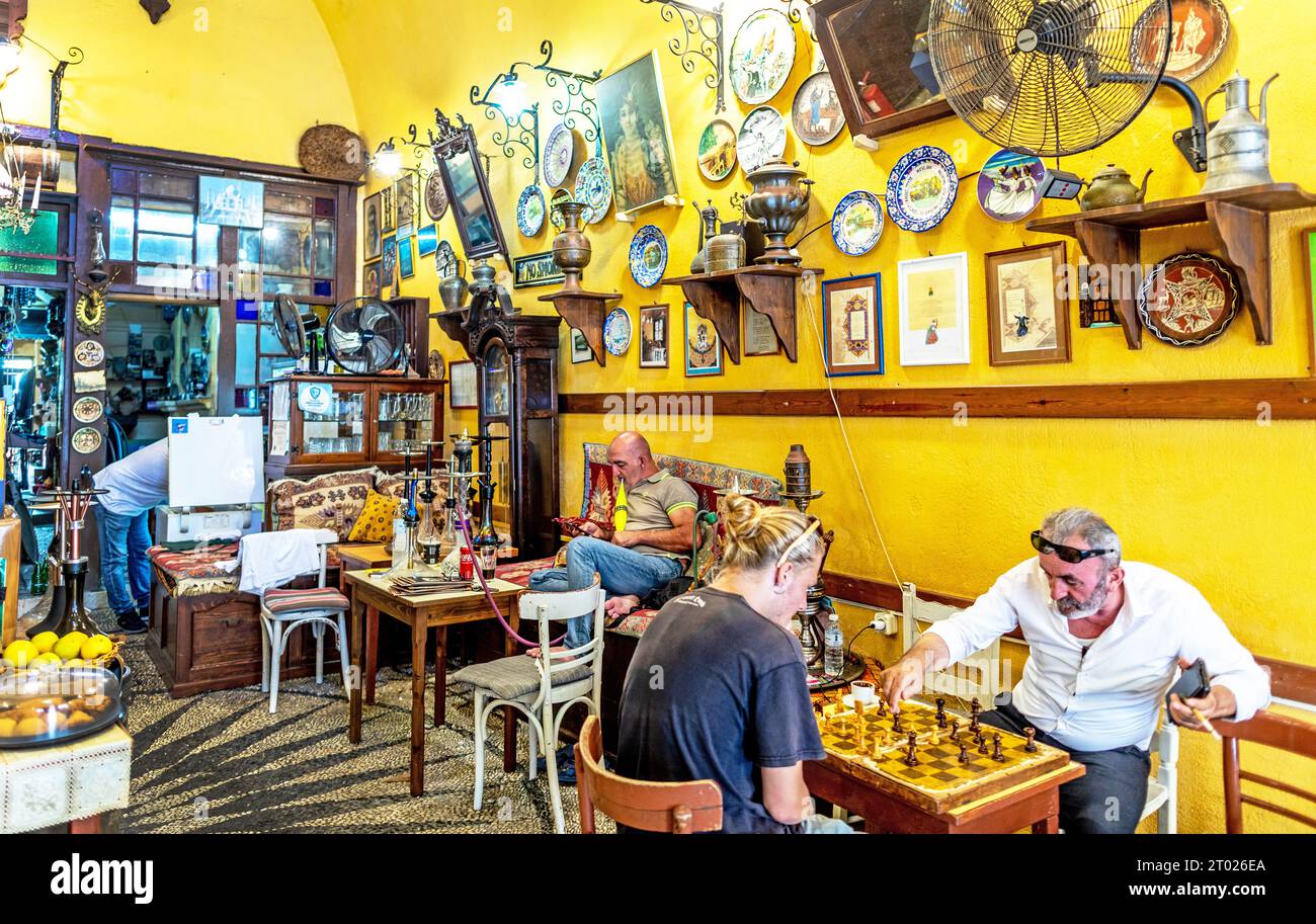 Mevlana Tobacco Smoking Shop Rhodes Old Town Greece Stock Photo