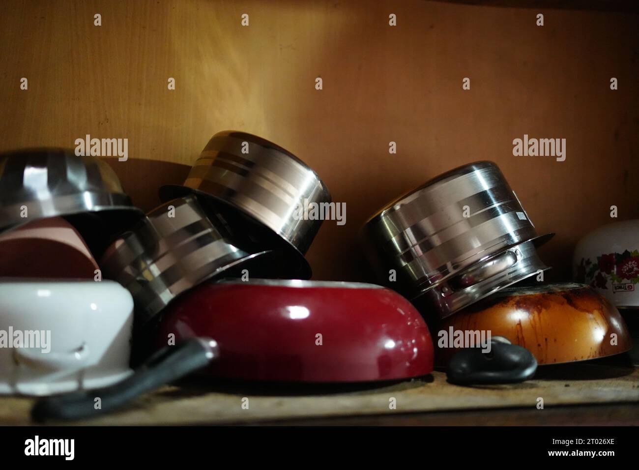 Kitchen utensils used in houses in kerala Stock Photo