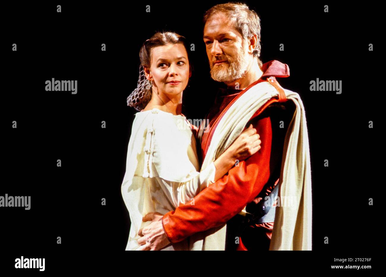 Penelope Beaumont (Octavia), Michael Gambon (Mark Antony) in ANTONY AND CLEOPATRA by Shakespeare