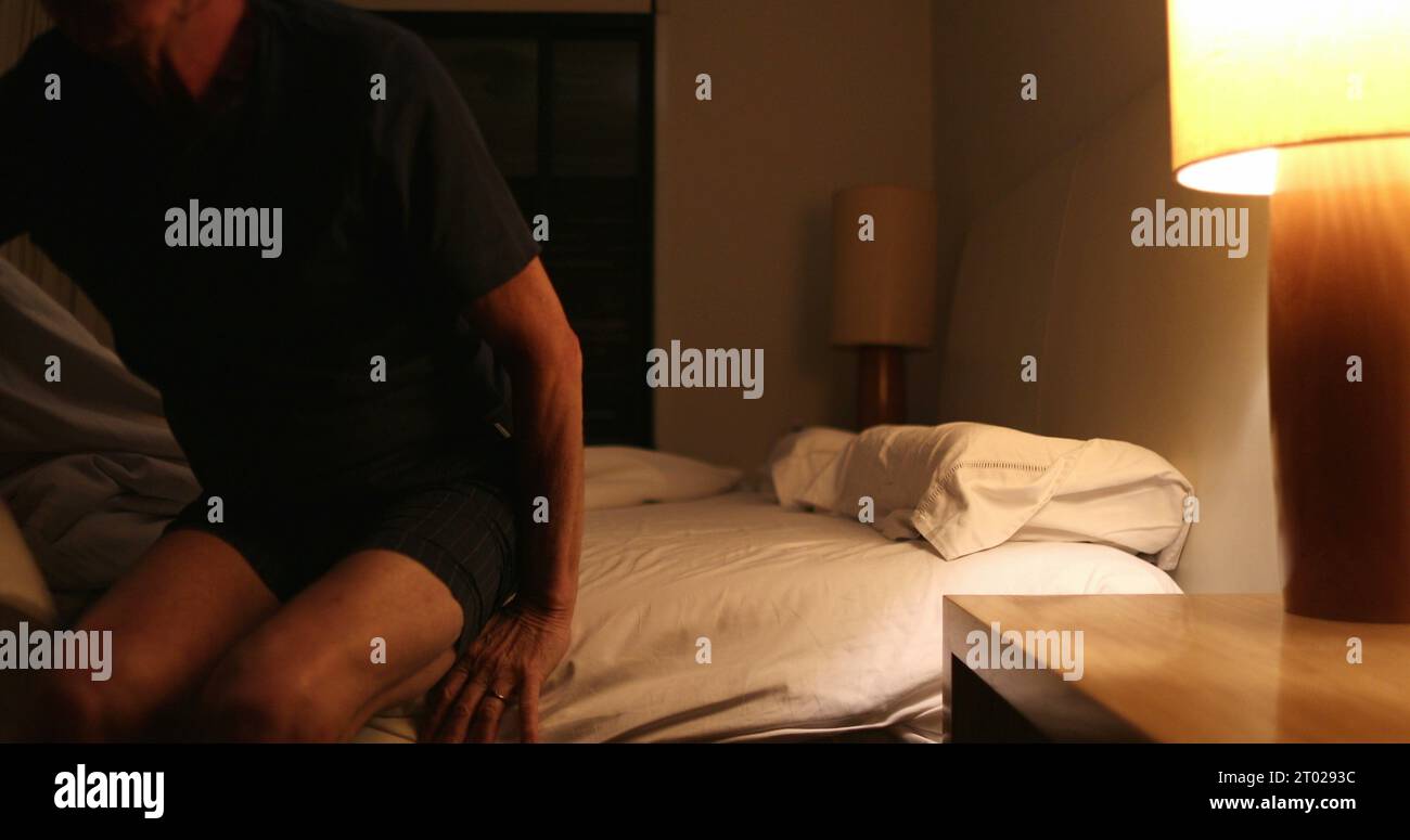 Old man unable to sleep night hi-res stock photography and images - Alamy