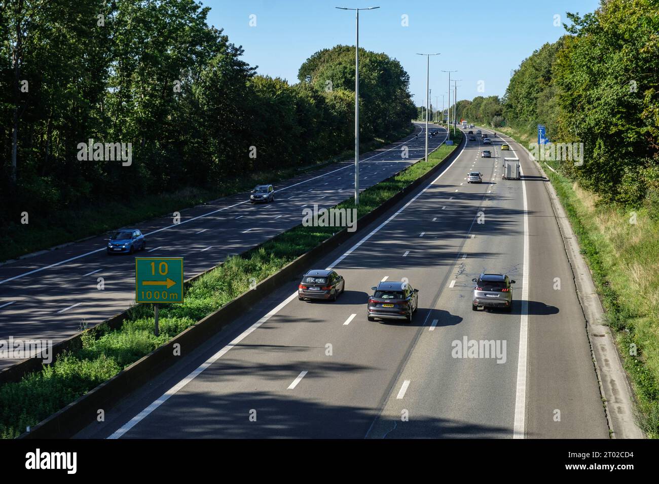 Highway E411 arriving in Brussels Autoroute E411, entree dans Bruxelles ...