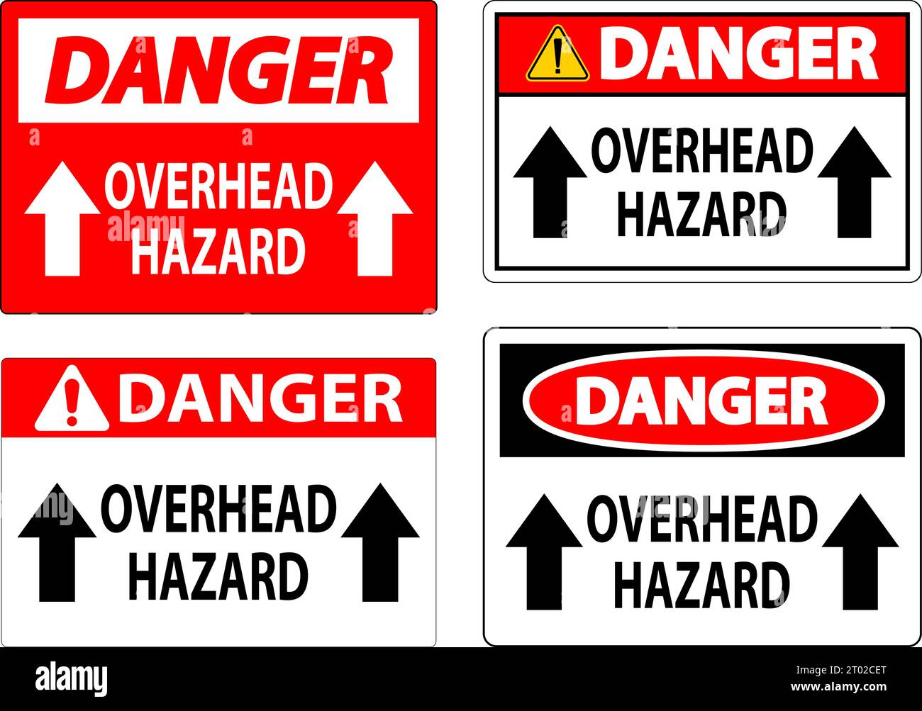Danger Sign Overhead Hazard Stock Vector Image & Art Alamy