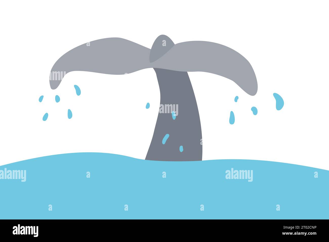 Tail humpback whale above water Stock Vector Images - Alamy