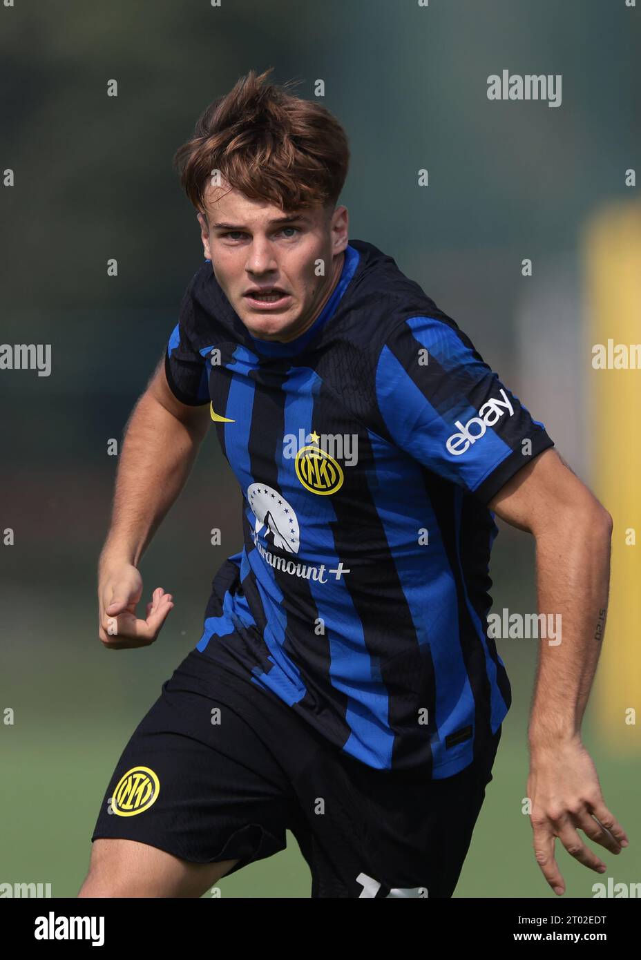 Milan, Italy. 3rd Oct, 2023. Gabriele Vedovati of Internazionale during the UEFA Youth League match at Giacinto Facchetti Youth Development Centre, Milan. Picture credit should read: Jonathan Moscrop/Sportimage Credit: Sportimage Ltd/Alamy Live News Stock Photo