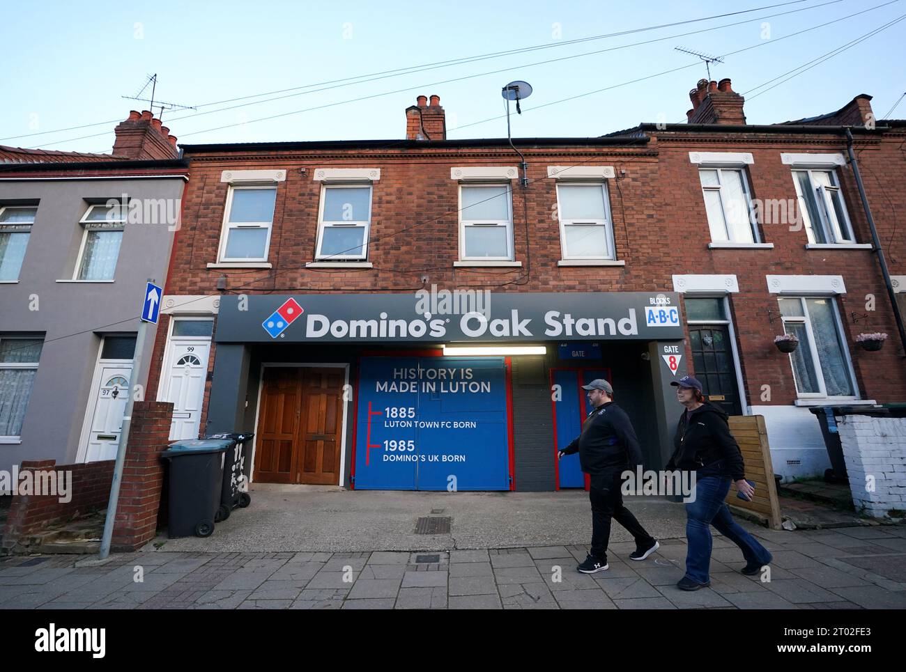 Fans pass the Domino's Oak Stand ahead of the Premier League match at