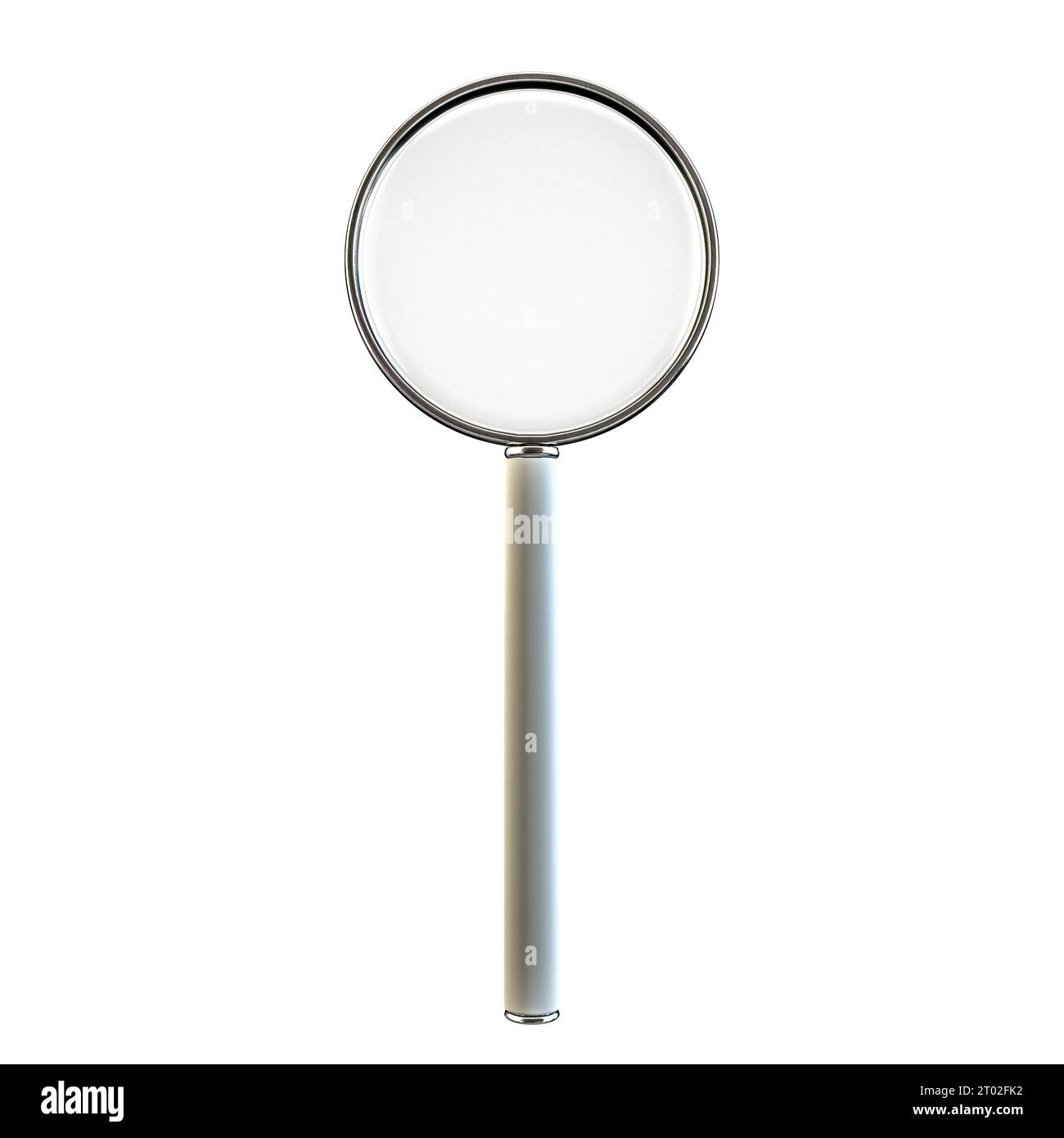 magnifier isolated on white background 3d illustration Stock Photo - Alamy