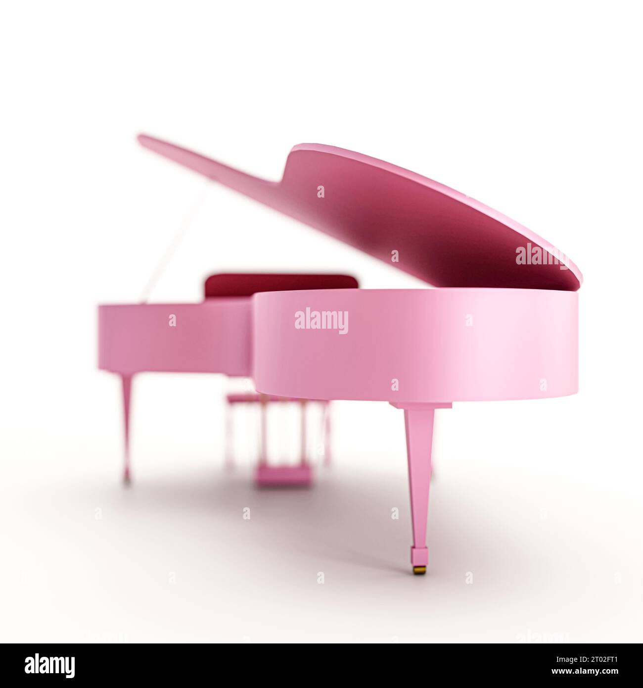 pink grand piano isolated on white background 3d illustration Stock ...