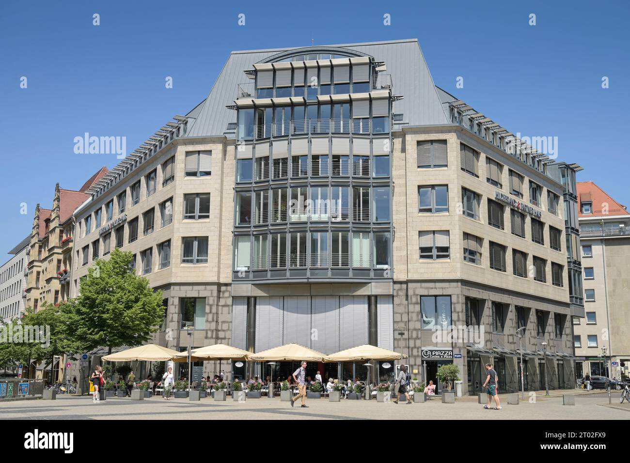 Bürohaus, Burgplatz, Leipzig, Sachsen, Deutschland Stock Photo