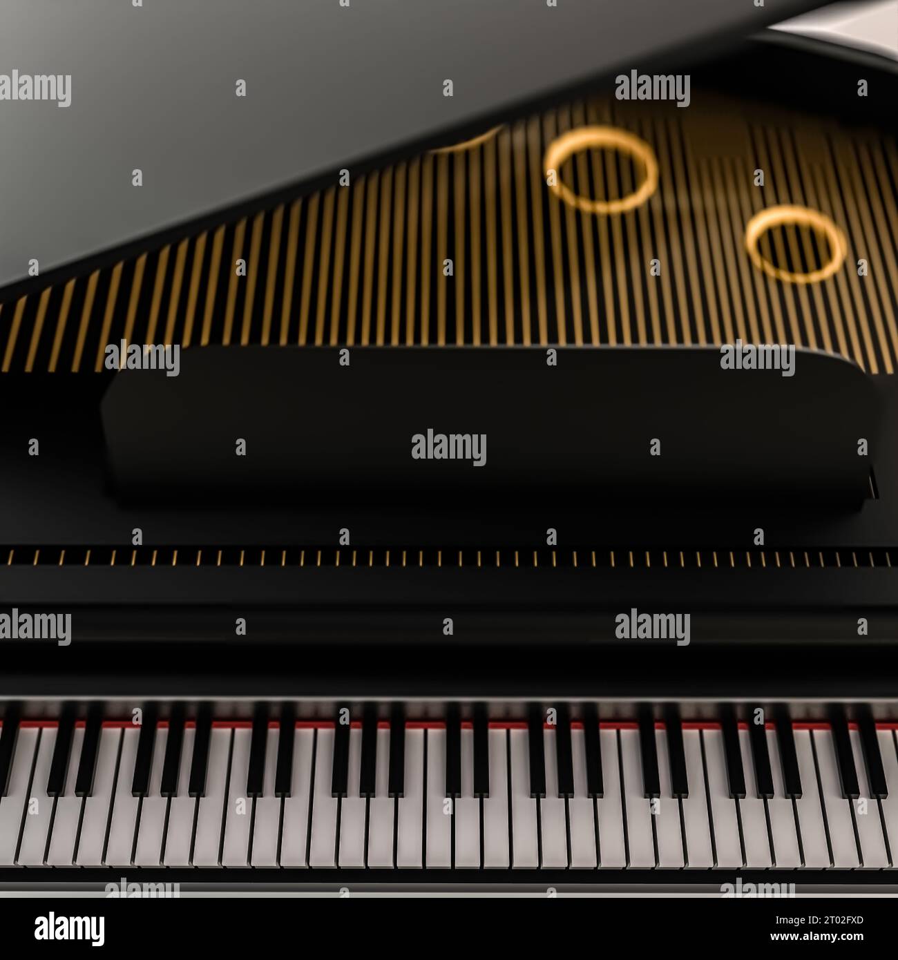 grand piano isolated on white background 3d illustration Stock Photo ...