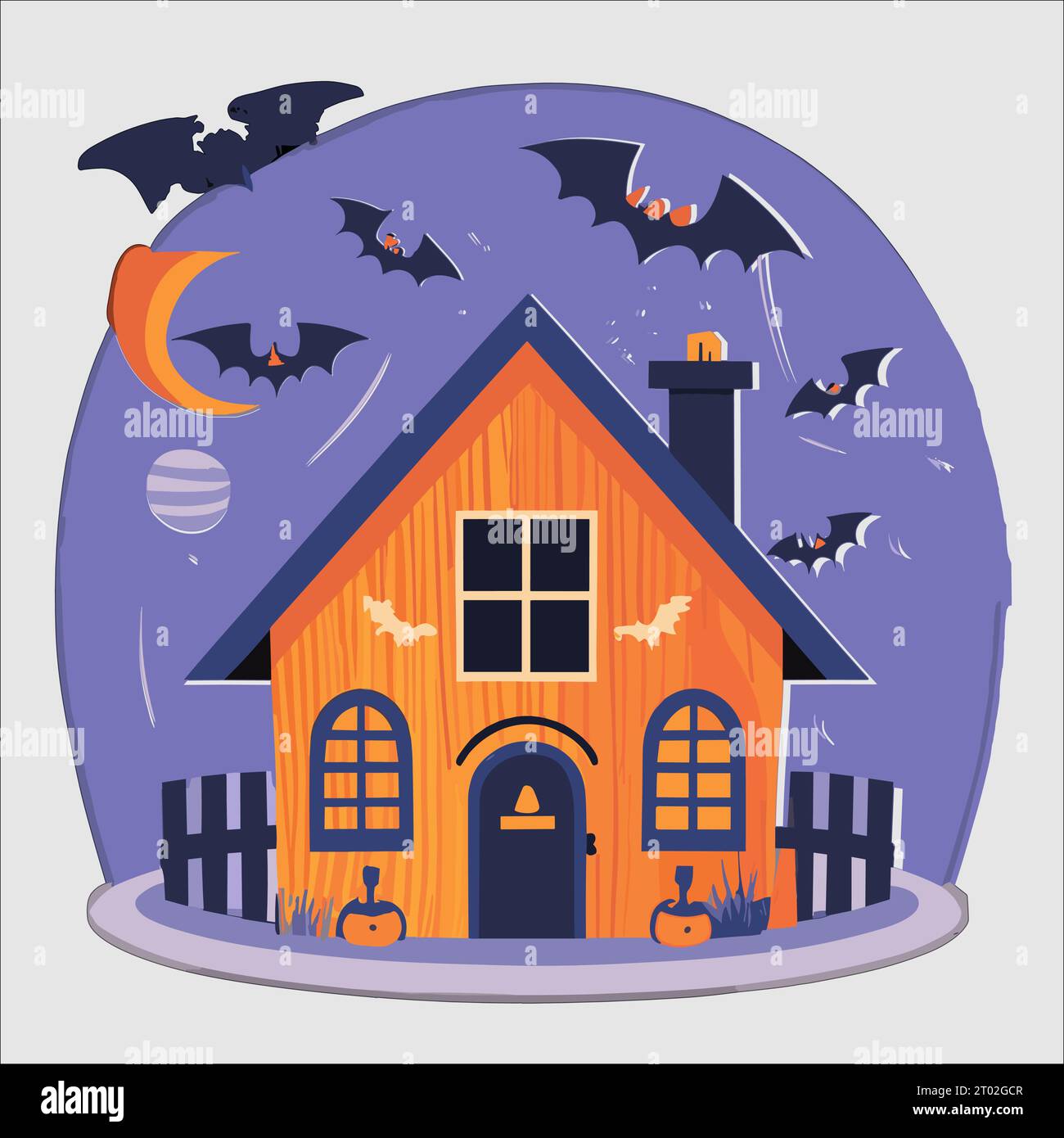 Simple Halloween House Vector Stock Vector