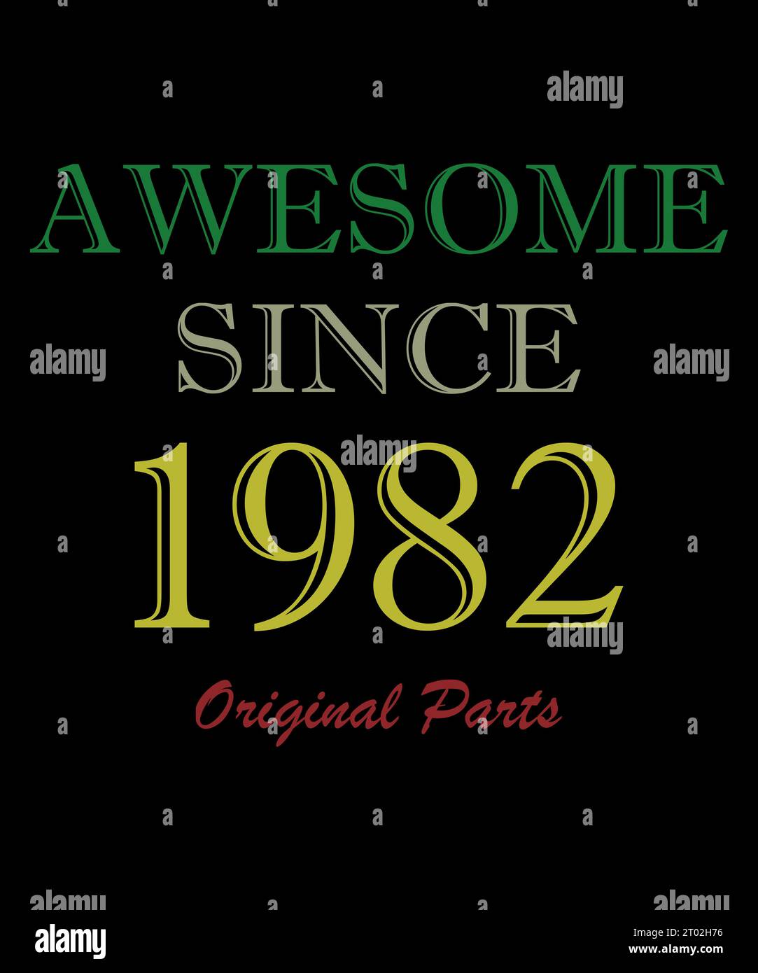 Vintage 1982 birthday Limited Edition, Awesome since 1982 Original Part