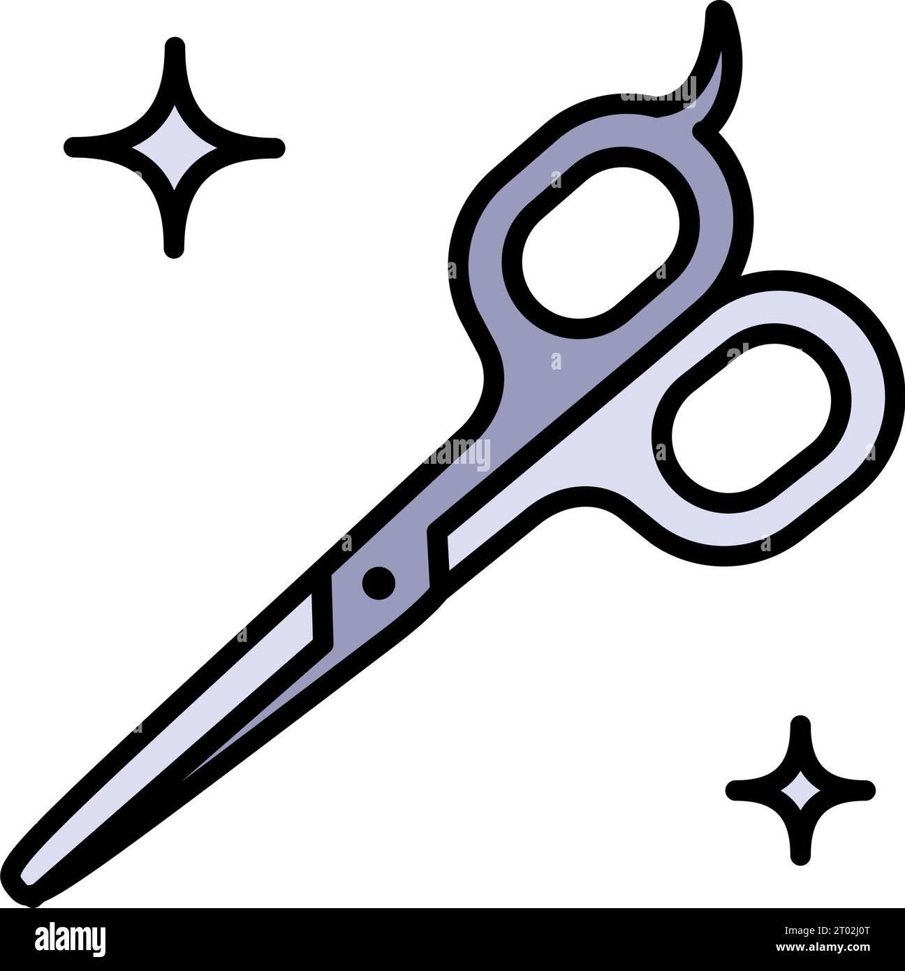 Hairdresser scissors icon vector. Hairdresser scissors color icon. Vector illustration from beautiful collection. Simple color symbol for use on web a Stock Vector