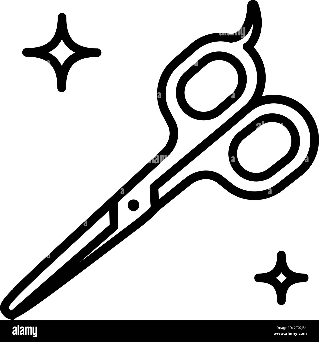 Outline hairdresser scissors icon vector. Hairdresser scissors icon. Linear vector illustration from beautiful collection. Thin line symbol for use on Stock Vector