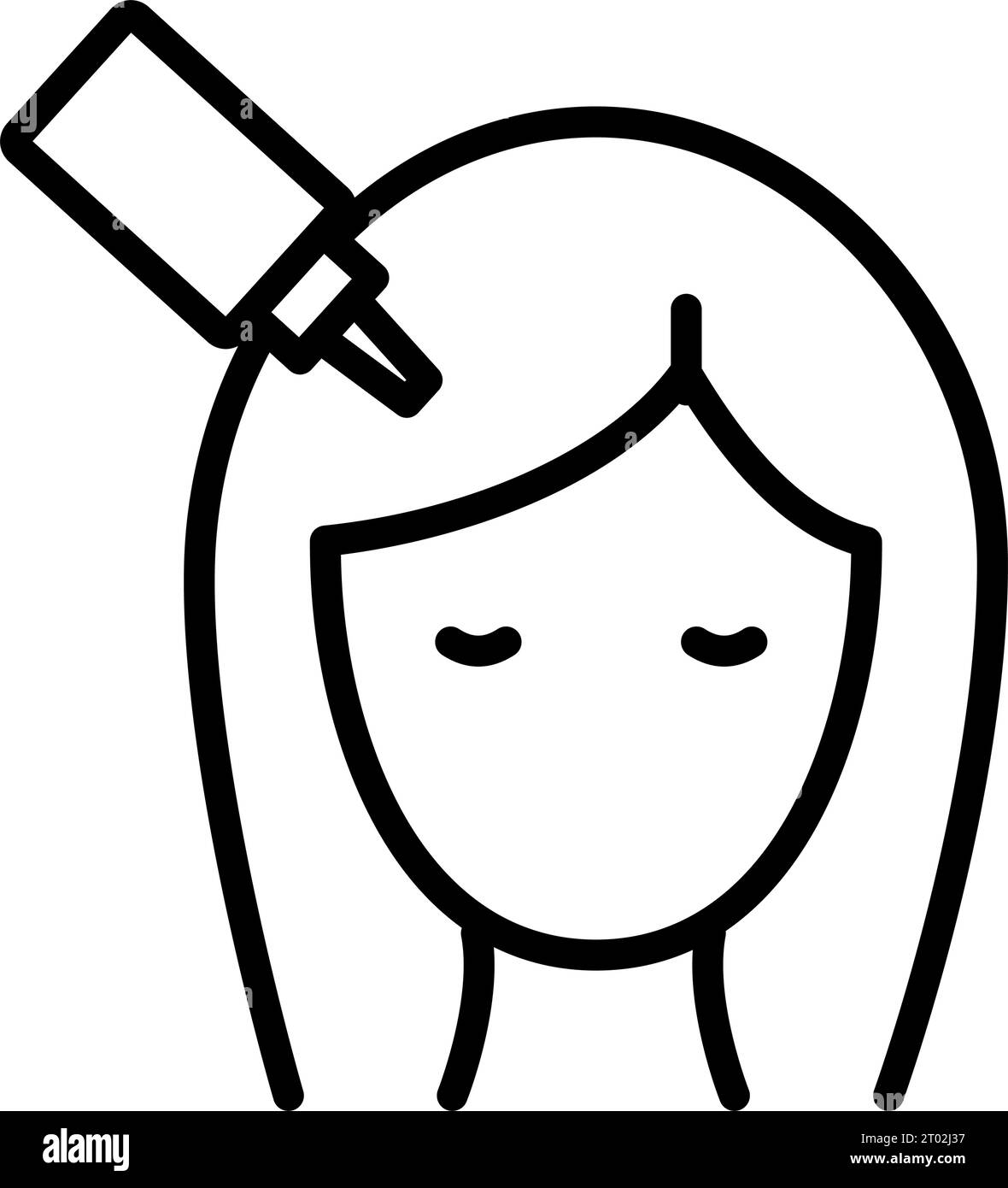 Outline hair dye icon vector. Hair dye icon. Linear vector illustration