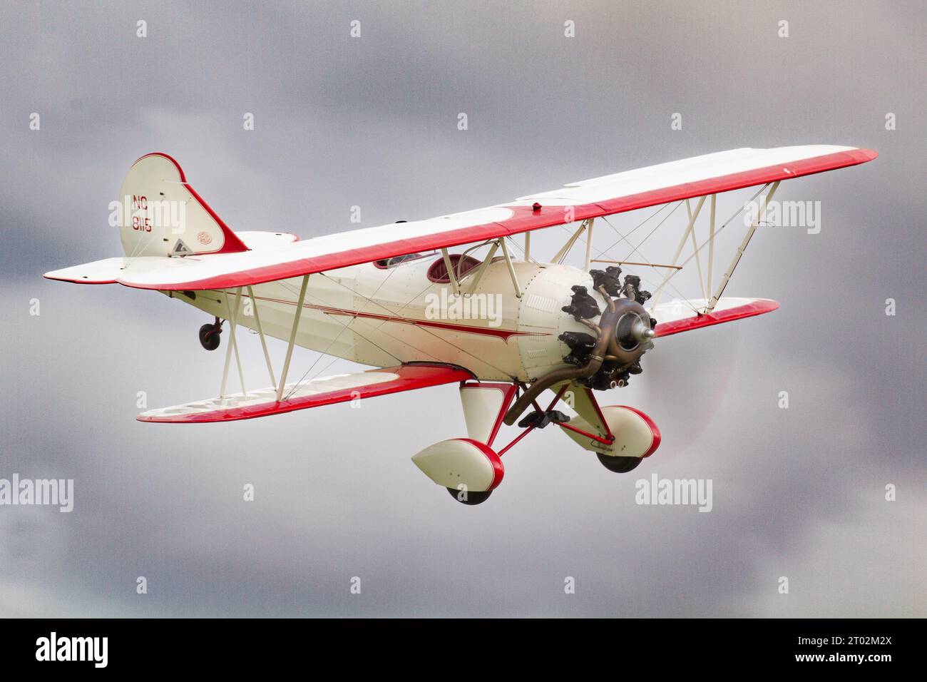 A Curtiss Wright Travel Air 4000 at the Shuttleworth Collection Race Day Air Show 2023. Stock Photo