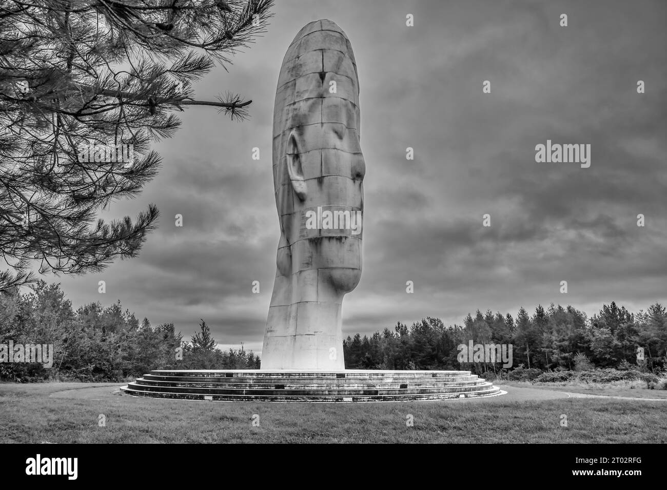 This the Dream sculpture in the form of a girl's head, located on the