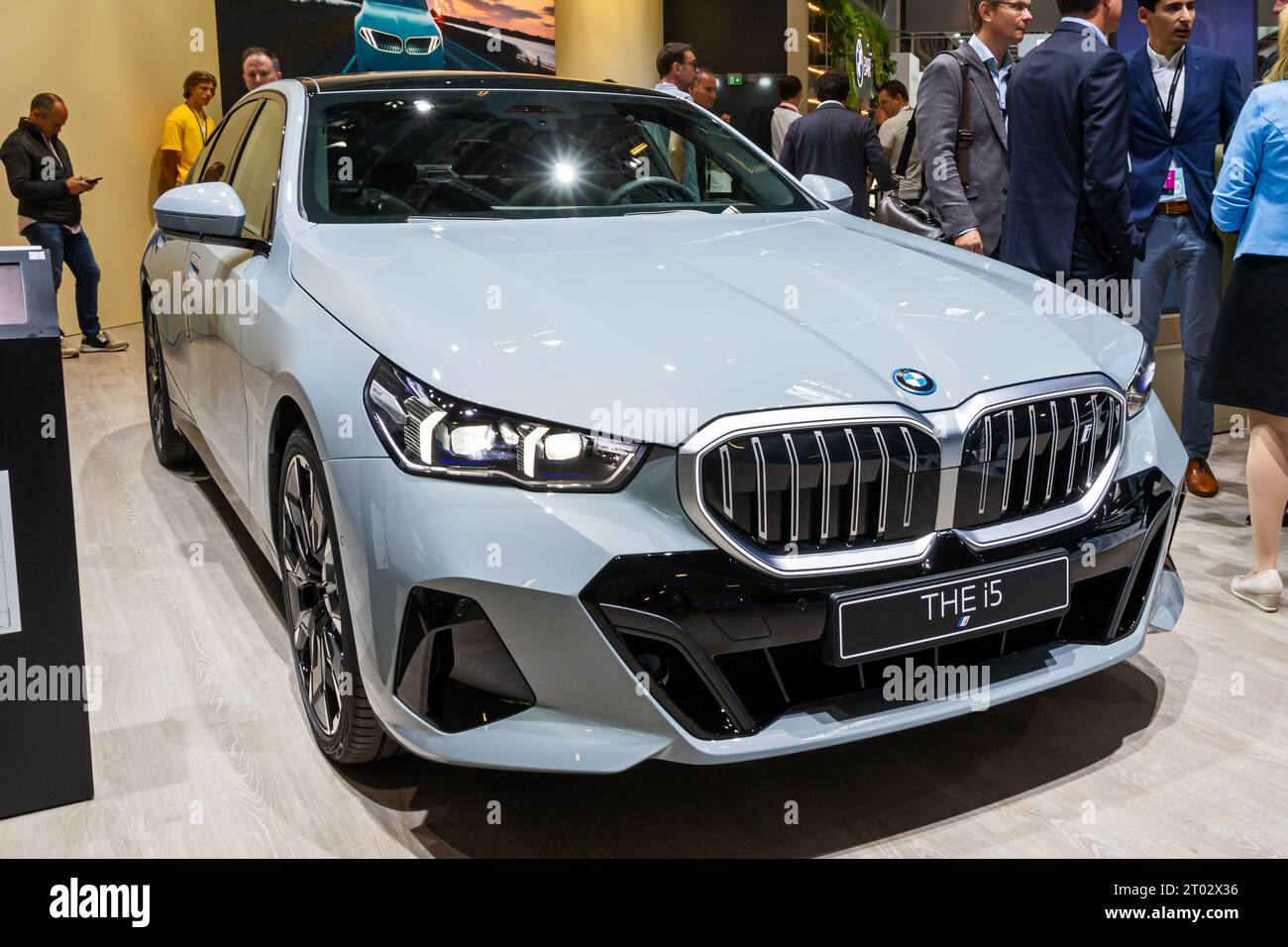 BMW i5 (G60) electric car at the IAA Mobility 2023 motor show in Munich ...