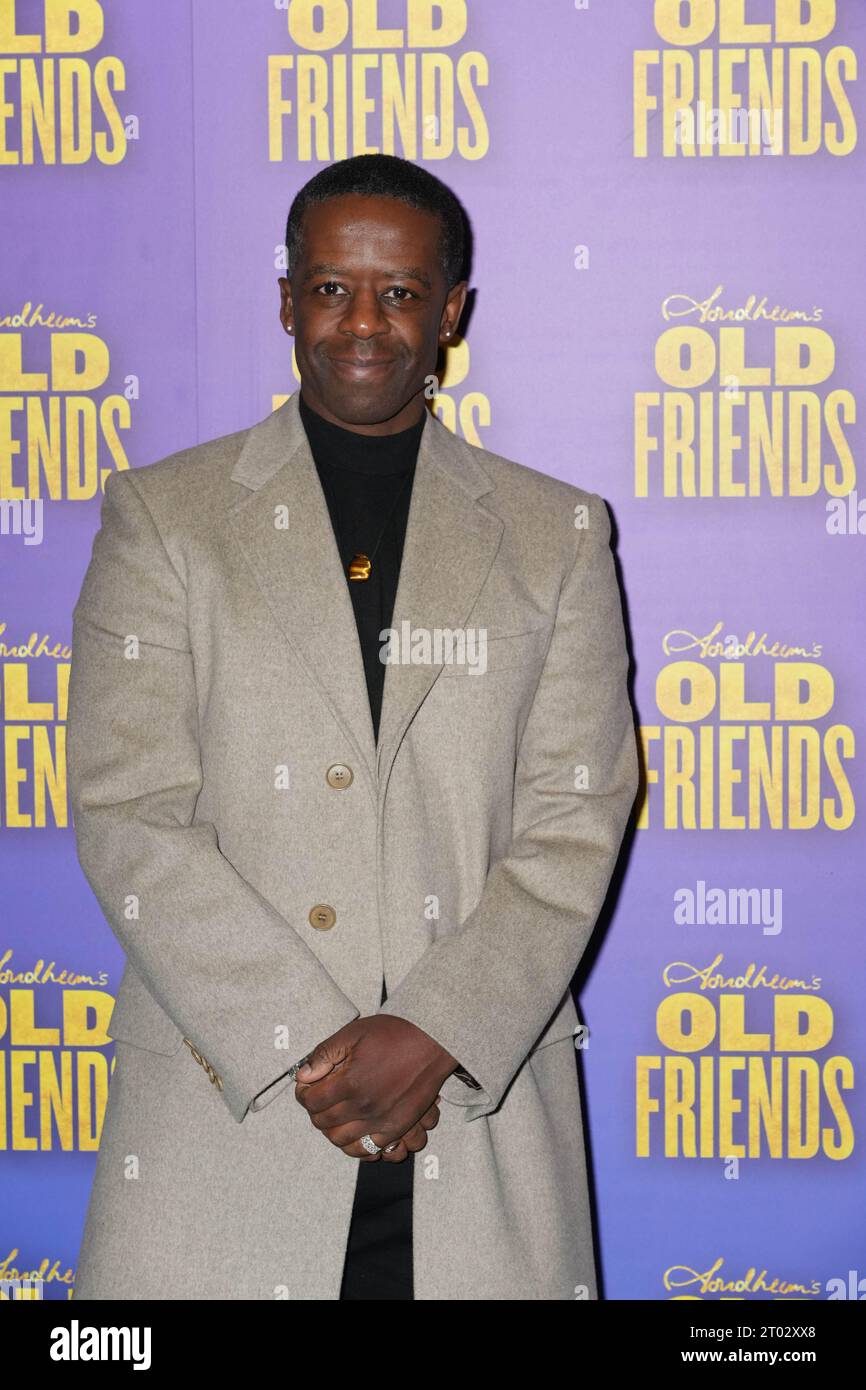 Adrian Lester arrives for the opening night of Stephen Sondheim's Old ...