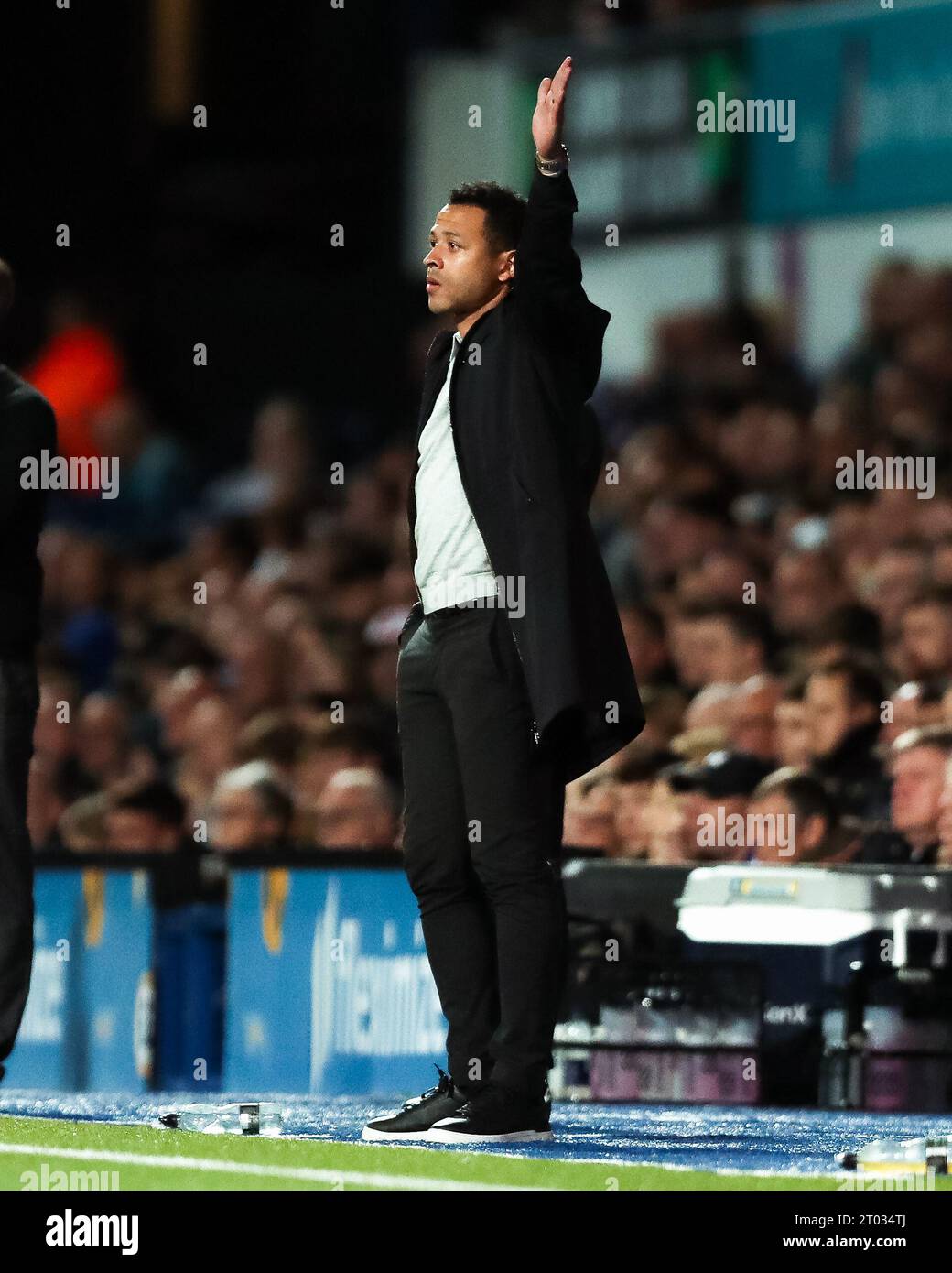 Ipswich, UK. 03rd Oct, 2023. Hull City manager Liam Rosenior during the Ipswich Town FC v Hull City FC sky bet EFL Championship match at Portman Road, Ipswich, United Kingdom on 3 October 2023 Credit: Every Second Media/Alamy Live News Stock Photo