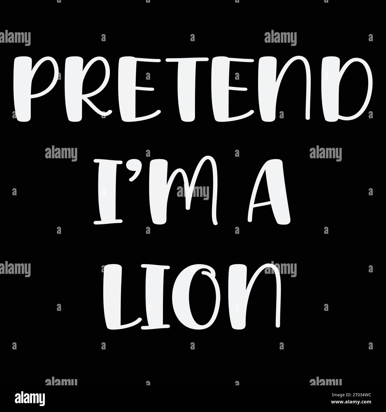 Pretend I'm A Lion T-shirt Costume Gift Party Funny Halloween Stock Vector